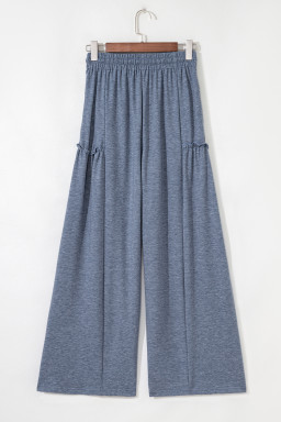 High-rise Frill Detail Wide Leg Loose Pants