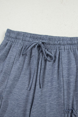 High-rise Frill Detail Wide Leg Loose Pants