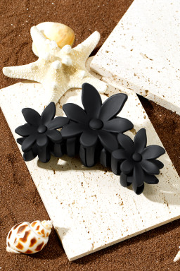 Black Flower Hair Claw Clip