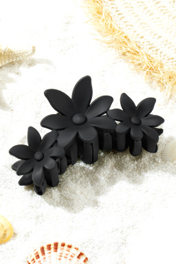 Black Flower Hair Claw Clip