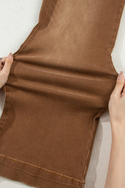 Breen Cropped High Rise Wide Leg Jeans