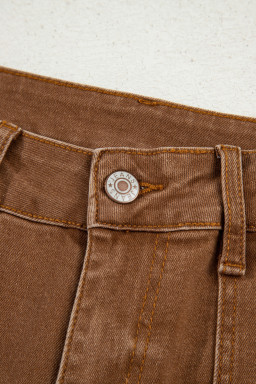 Breen Cropped High Rise Wide Leg Jeans