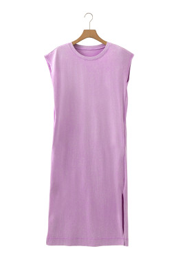 Wisteria Mineral Wash Pocketed T-shirt Dress
