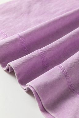 Wisteria Mineral Wash Pocketed T-shirt Dress