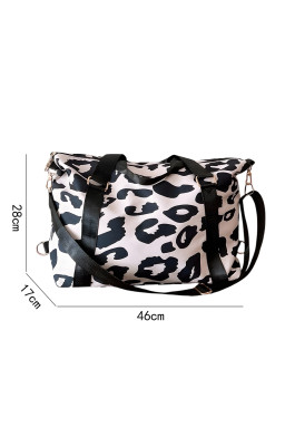 Black Leopard Print Luggage Tote Bag