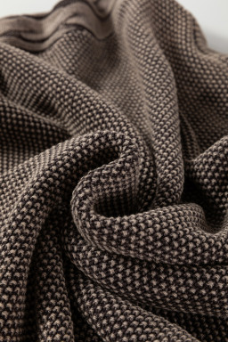 Dark Brown Cable Knit Raglan Sleeve Casual Sweater