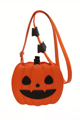 Carrot Halloween Pumpkin PU Shoulder Bag