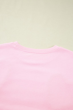 Phalaenopsis Chenille Heart Pattern Casual Pants Set