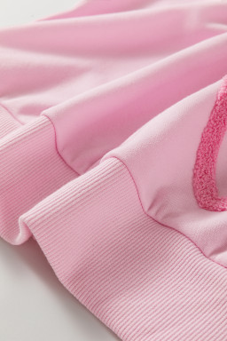 Phalaenopsis Chenille Heart Pattern Casual Pants Set