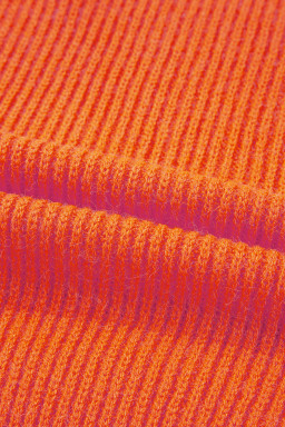 Vitality Orange Thankful for my queens Ribbed Knit Drop Shoulder Graphic Sweater