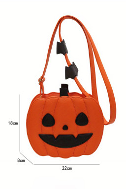Carrot Halloween Pumpkin PU Shoulder Bag