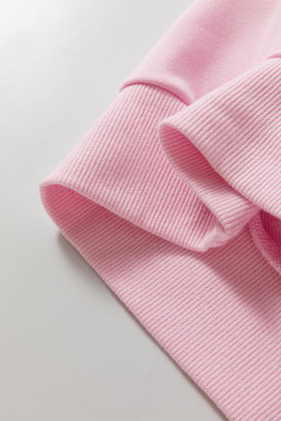 Phalaenopsis Chenille Heart Pattern Casual Pants Set