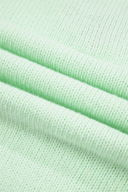 Green Stitched V Neck Colorblock Knitted Drop Shoulder Sweater