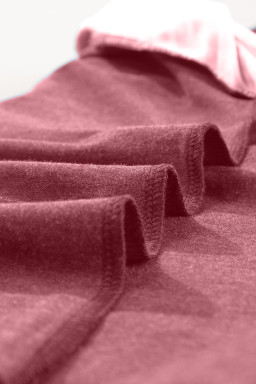 Mineral Red Contrast Print Striped Raglan Long Sleeve Loose Top