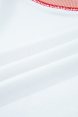 Red Striped Colorblock Patchwork Oversized Sweatshirt