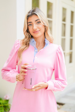 Pink Portable Travel Insulated Coffee Tumbler Cup