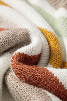 Multicolour Colorblock Drop Shoulder Crew Neck Sweater