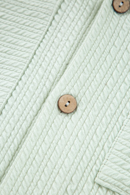 Clearly Aqua Textured Patch Chest Pocket Shirt and Pants Set