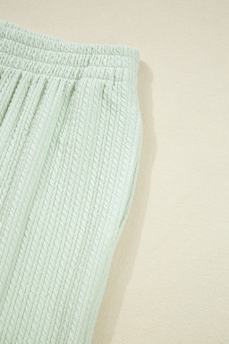 Clearly Aqua Textured Patch Chest Pocket Shirt and Pants Set