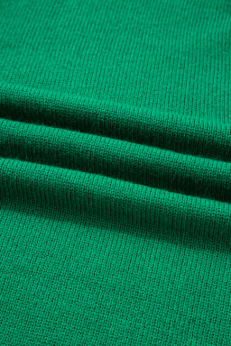 Bright Green Solid Color Button Drop Shoulder Knit Cardigan