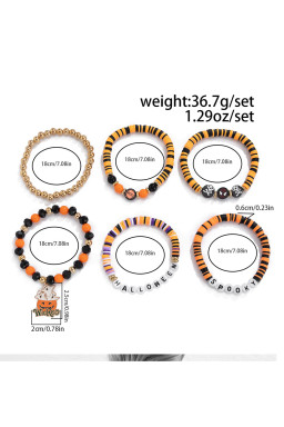 Carrot HALLOWEEN SPOOKY Beaded Bracelet Set