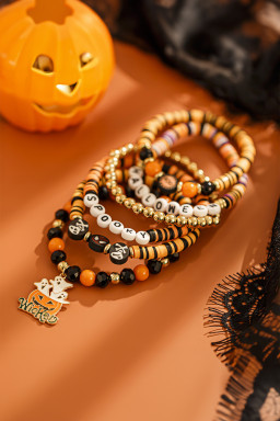 Carrot HALLOWEEN SPOOKY Beaded Bracelet Set