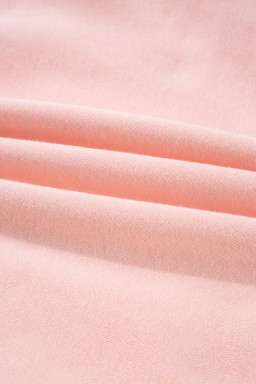 Pink Colorblock Patchwork Half Button Baggy Sweatshirt