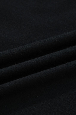 Black Fake Two-Piece Lace Long Sleeve Drop Shoulder Tee