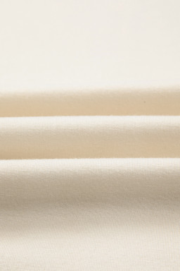 Khaki Striped Patchwork Oversized Pullover Top