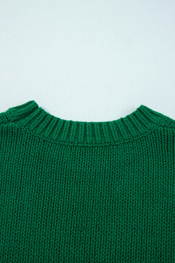 Evergreen Plaid Bow Graphic Christmas Sweater