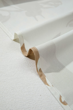 Khaki Abstract Print Ruffle Sleeve Tiered A-line Plus Size Long Dress