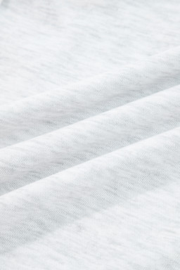 Gray Flower Patch Contrast Trim Crew Neck Sweatshirt