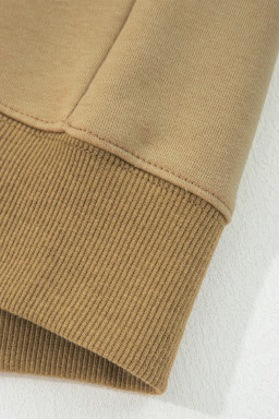 Sage Green Star Patchwork Exposed Seam Uneven Hem Sweatshirt