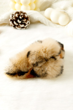 Thai Curry Leopard Fluffy Plush Hair Claw Clip