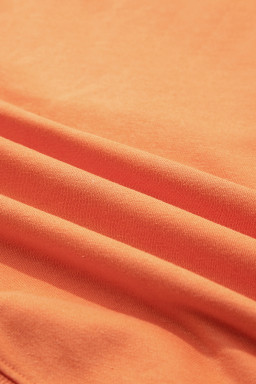 Flamingo Mix Floral Patchwork Side Slit Drawstring Hoodie