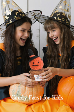 Carrot Cute Halloween Crochet Pumpkin Potted Doll Decor