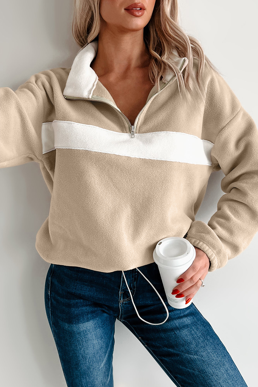 Milan Patchwork Sleeve Colorblock Sweatshirt