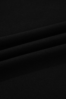 Black Varsity Stripe Detail Drop Shoulder Pullover Mini Skort Set