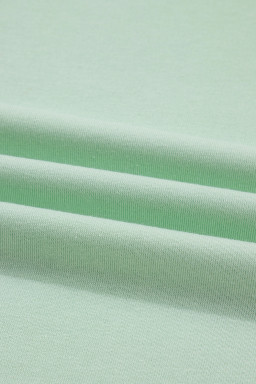 Green Color Block Floral Patchwork Long Sleeve Notched Neck Plus Size Top