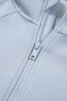 Beau Blue Half Zip Thumbhole Sleeve Hoodie Active Pants 2pcs Outfit