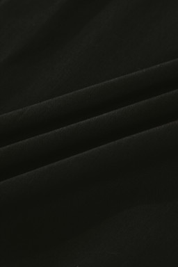 Black Stripe Two in One Knitted Top High Waist Splicing Hem Sweater Dress