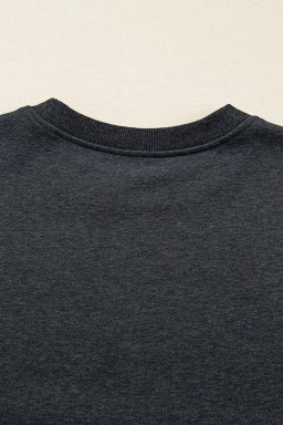 Carbon Grey Queen Card Drop Shoulder Graphic Sweatshirt