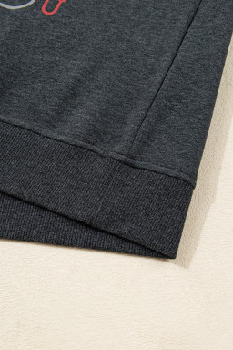 Carbon Grey Queen Card Drop Shoulder Graphic Sweatshirt