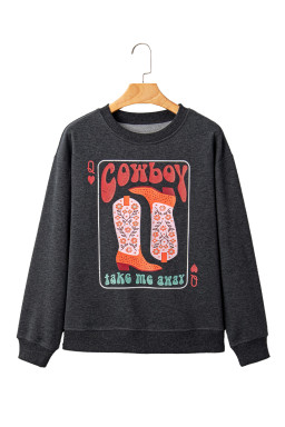 Carbon Grey Queen Card Drop Shoulder Graphic Sweatshirt