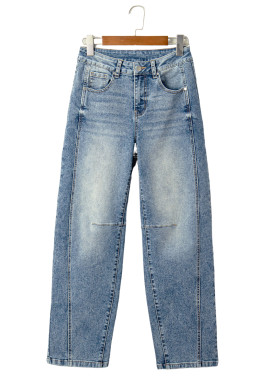 Dusk Blue Vintage Washed Seam Detail Jeans