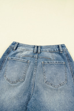 Dusk Blue Vintage Washed Seam Detail Jeans