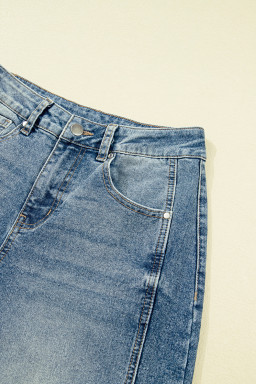 Dusk Blue Vintage Washed Seam Detail Jeans