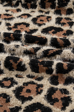 Brown Leopard Open Front Fuzzy Cardigan