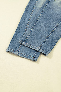 Dusk Blue Vintage Washed Seam Detail Jeans