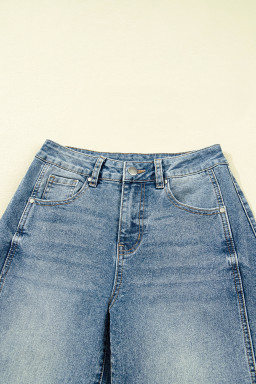 Dusk Blue Vintage Washed Seam Detail Jeans